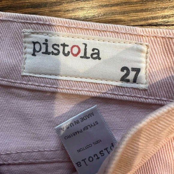 Pistola Light Pink Distressed Jean Shorts - Picture 3 of 4